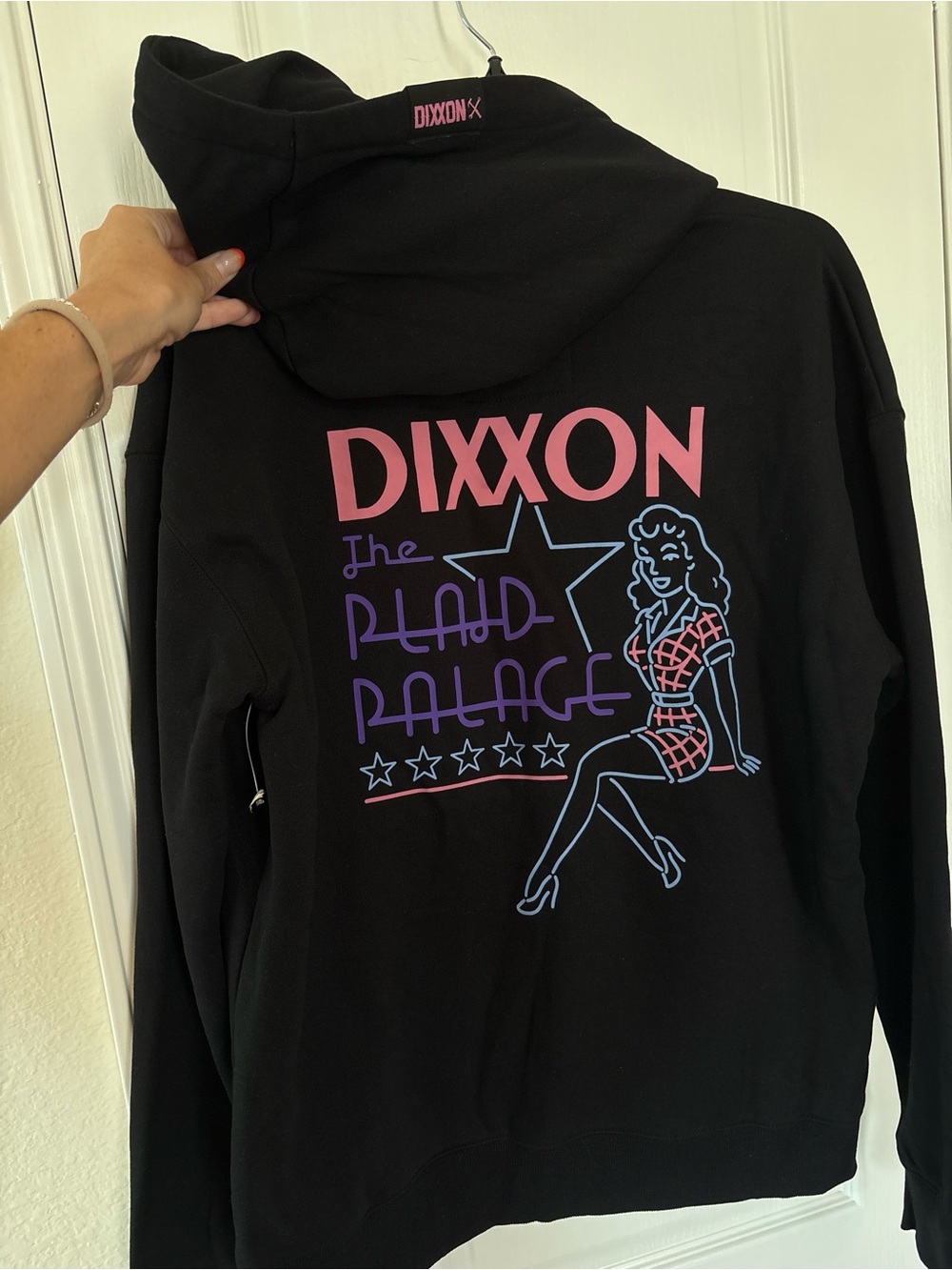 Black Hooded Graphic Jacket